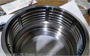 Blind Keyway Broaching Monel Interrupted Cut
